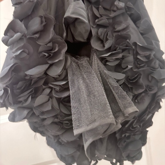 BCBG Max Azria Black One-Shoulder Cocktail Dress Ruffle Hem Party Mini Size XS - Picture 6 of 14